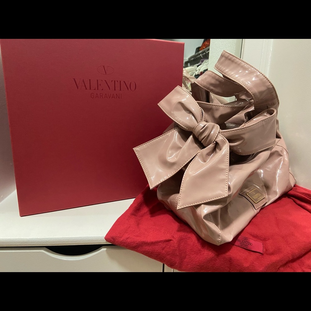 Valentino Nude Nuage Large Bow Bag